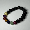 7 Chakra Black Lava Crystal Bracelet
