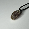 Rose Quartz Tumblestone Spiral Wax Cord Necklace - Love