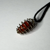 Red Jasper Tumblestone Spiral Wax Cord Necklace - Energy